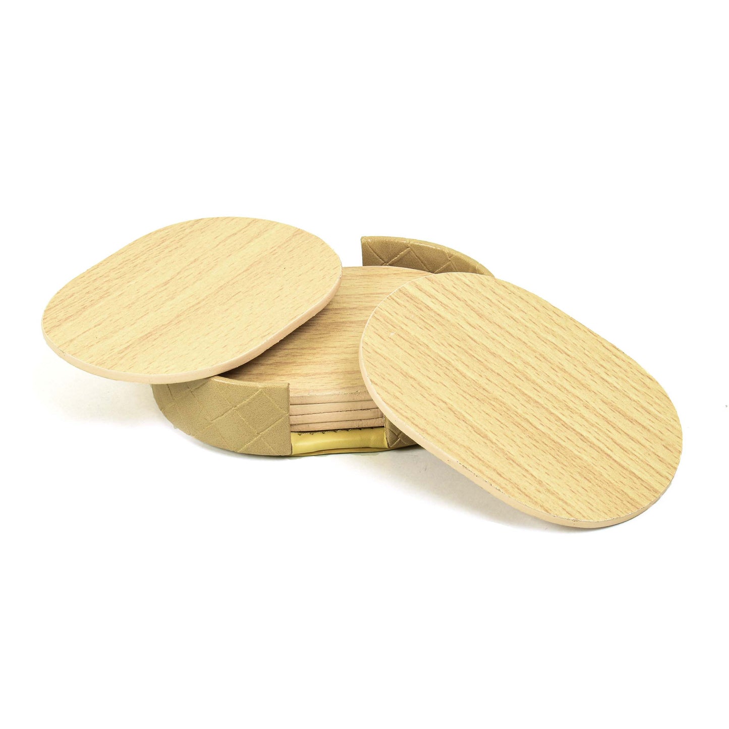 Leatherette Coasters Set of 6 | Ivory | Capsule Ichkan