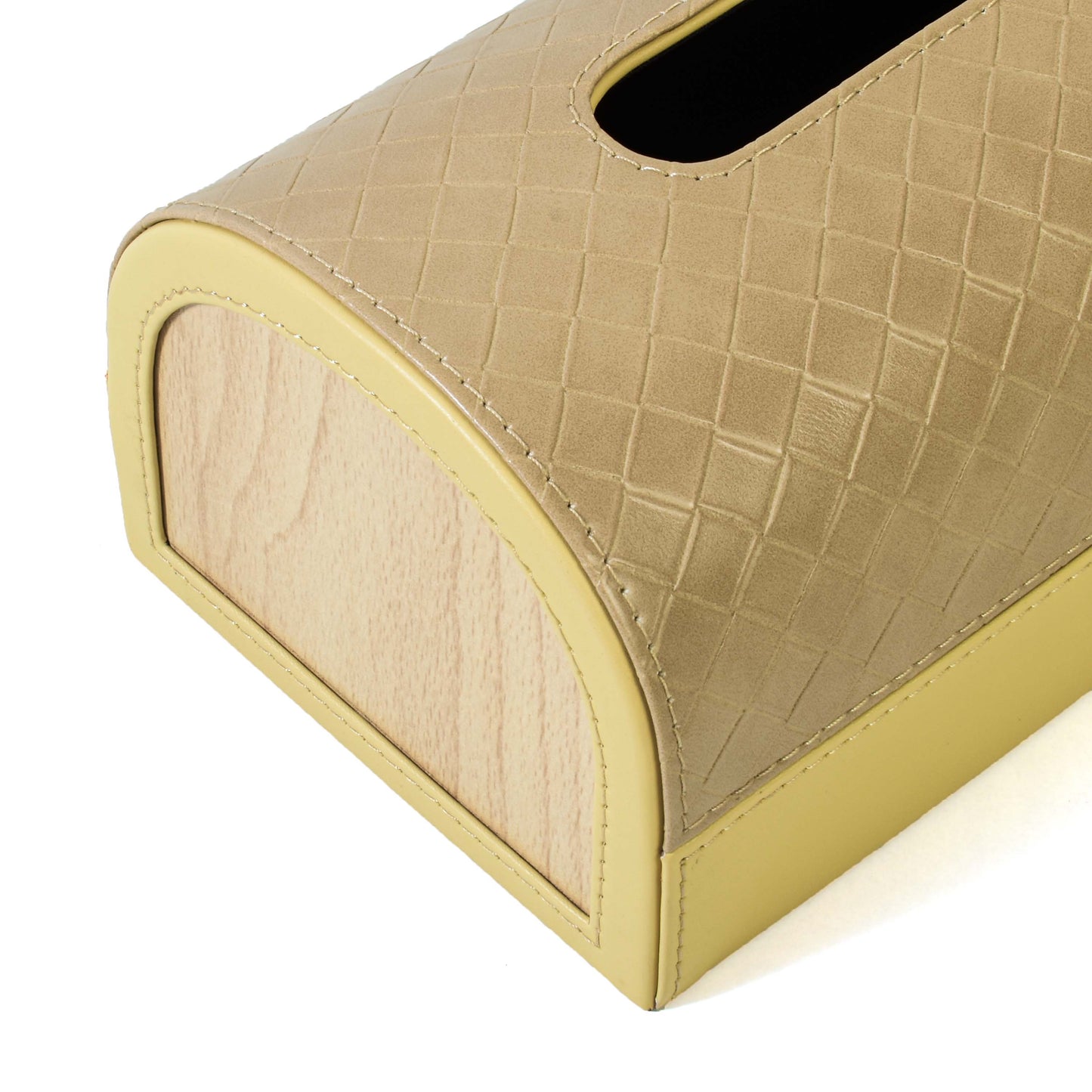 Leatherette Tissue Box Holder | Ivory | Capsule Ichkan