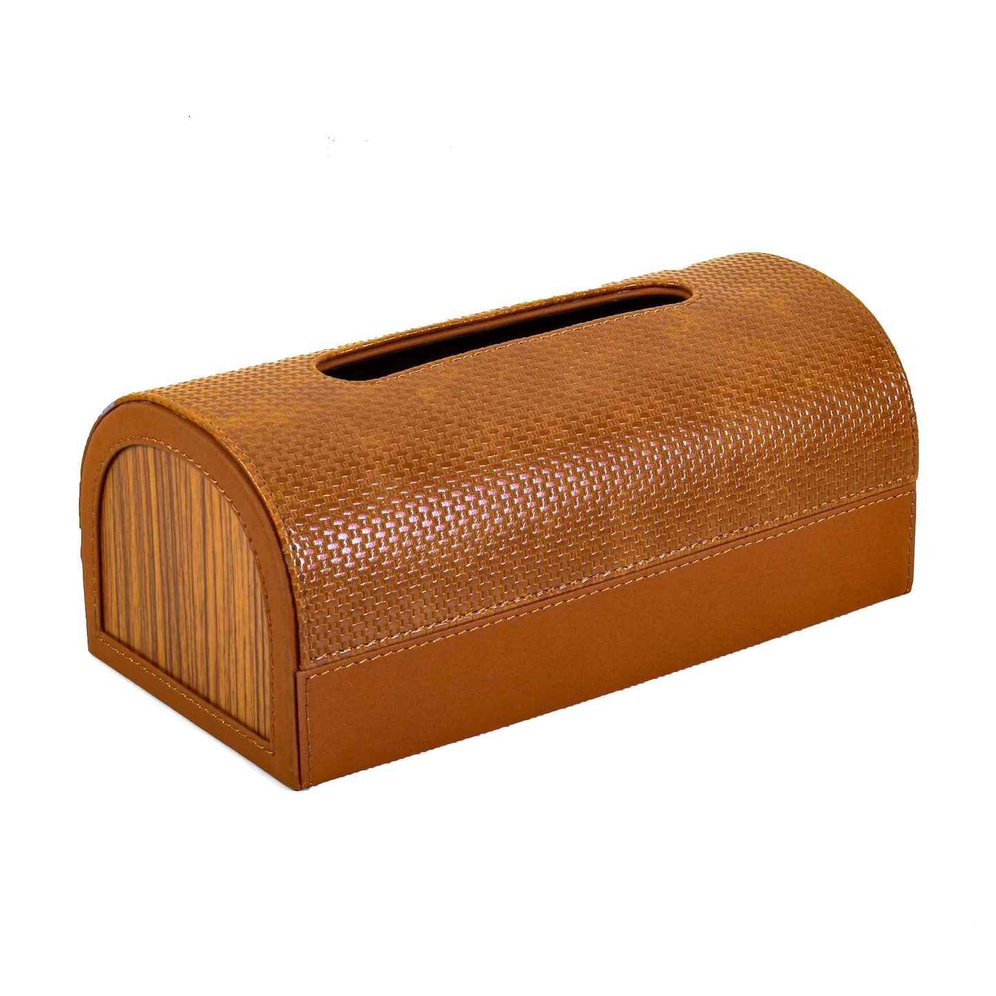 Leatherette Tissue Box Holder | Tan | Capsule Ichkan