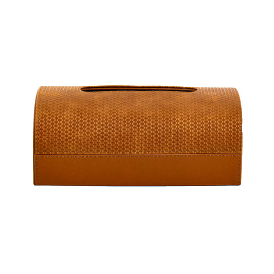 Leatherette Tissue Box Holder | Tan | Capsule Ichkan