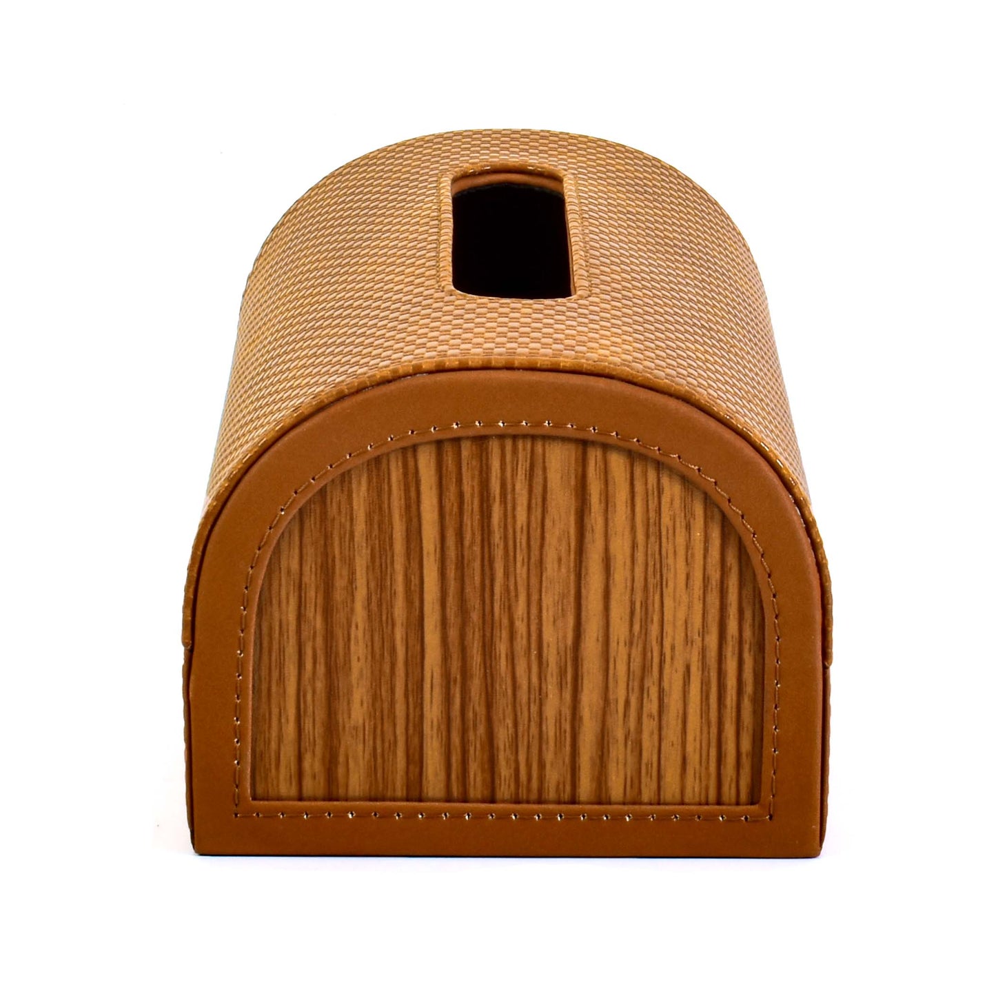 Leatherette Tissue Box Holder | Tan | Capsule Ichkan