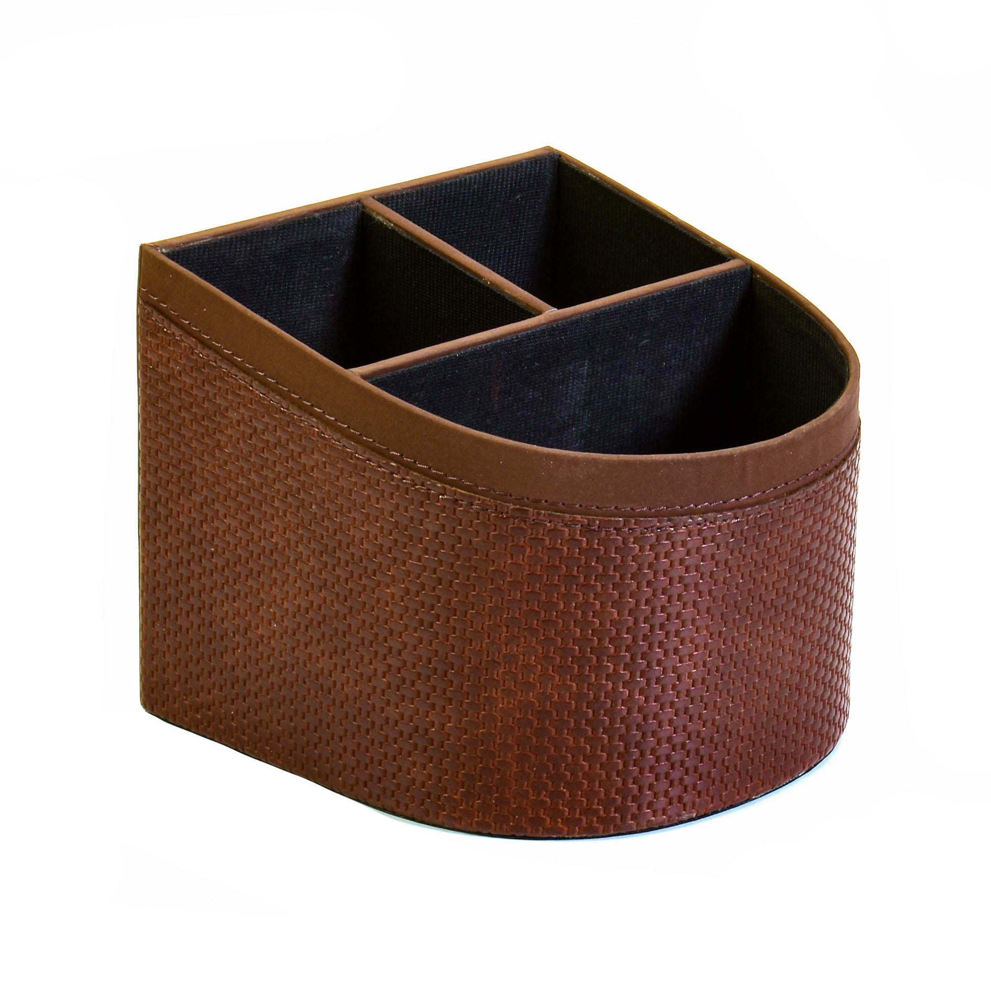 Leatherette Remote/Stationery Holder | Brown | Capsule Ichkan