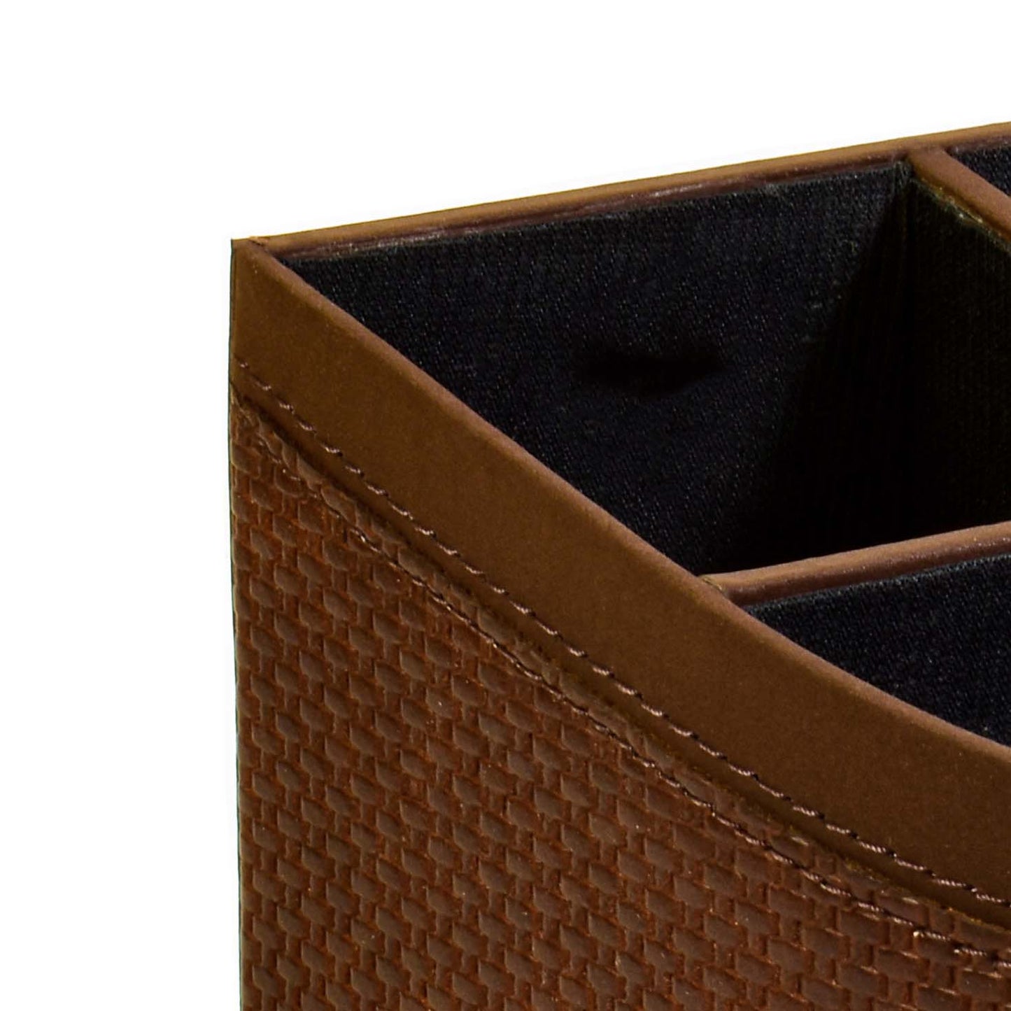 Leatherette Remote/Stationery Holder | Brown | Capsule Ichkan