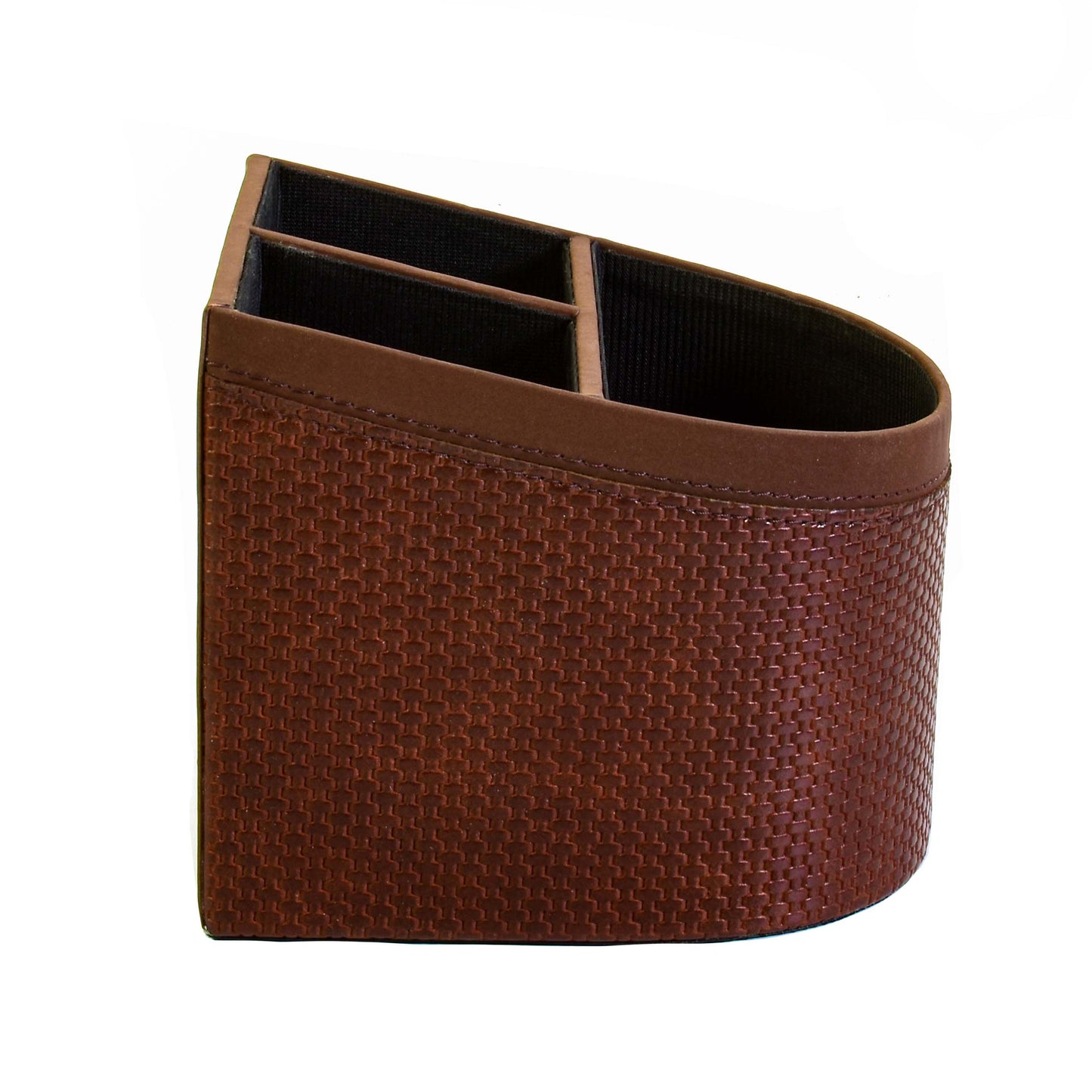 Leatherette Remote/Stationery Holder | Brown | Capsule Ichkan