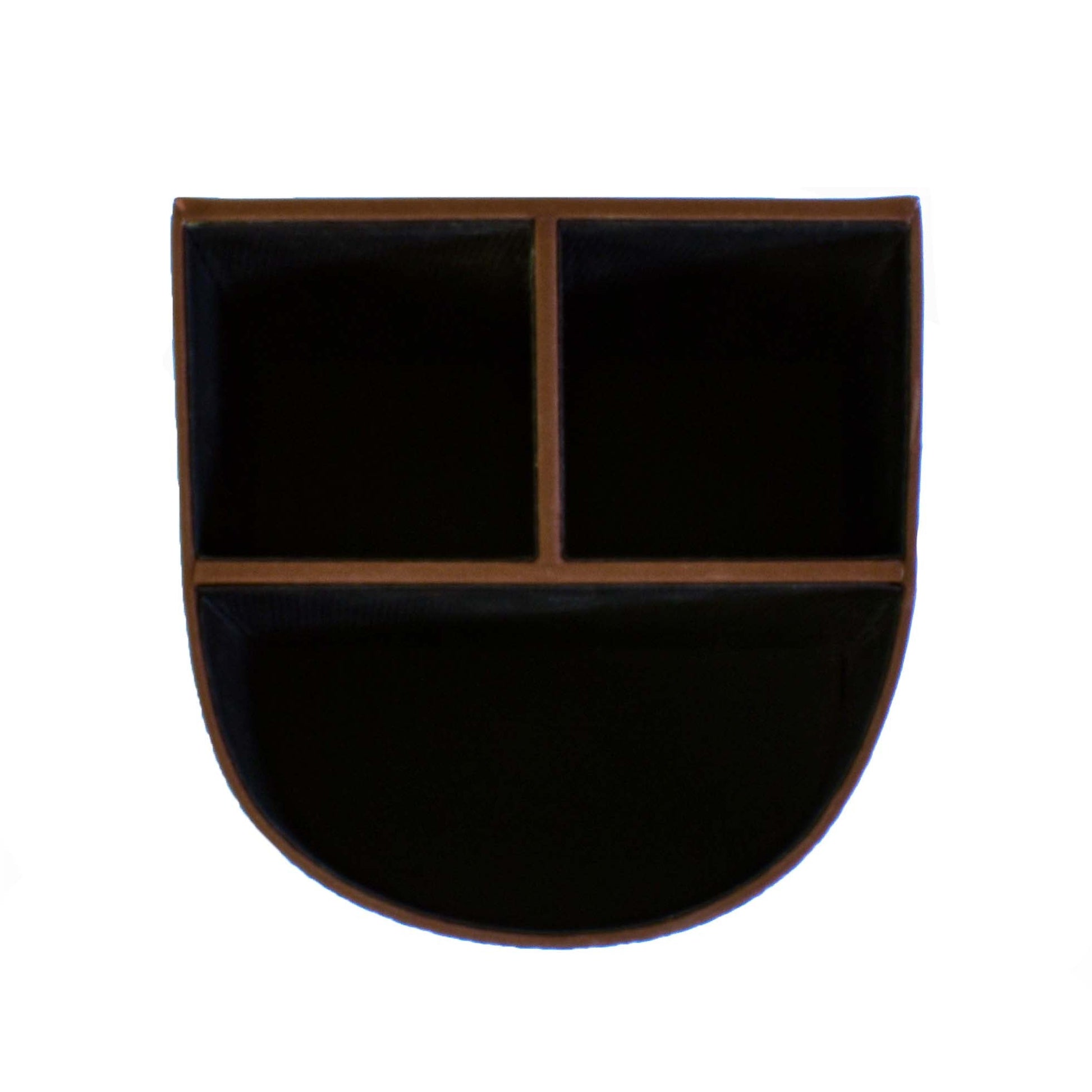 Leatherette Remote/Stationery Holder | Brown | Capsule Ichkan