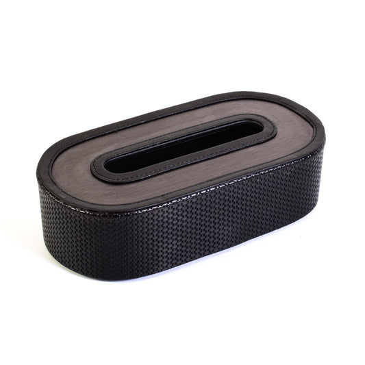Leatherette Tissue Holder | Black | Capsule Ichkan
