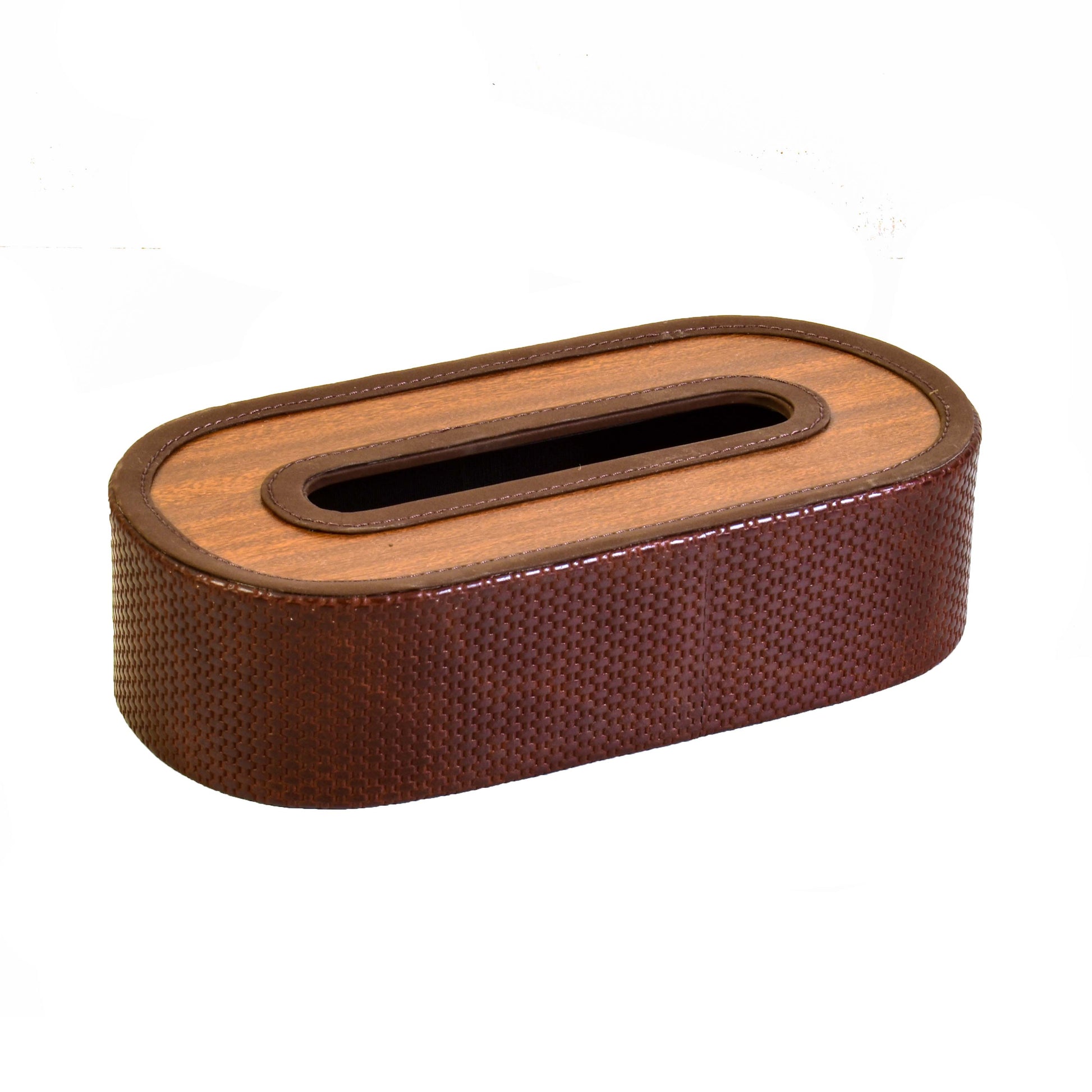 Leatherette Tissue Holder | Brown | Capsule Ichkan