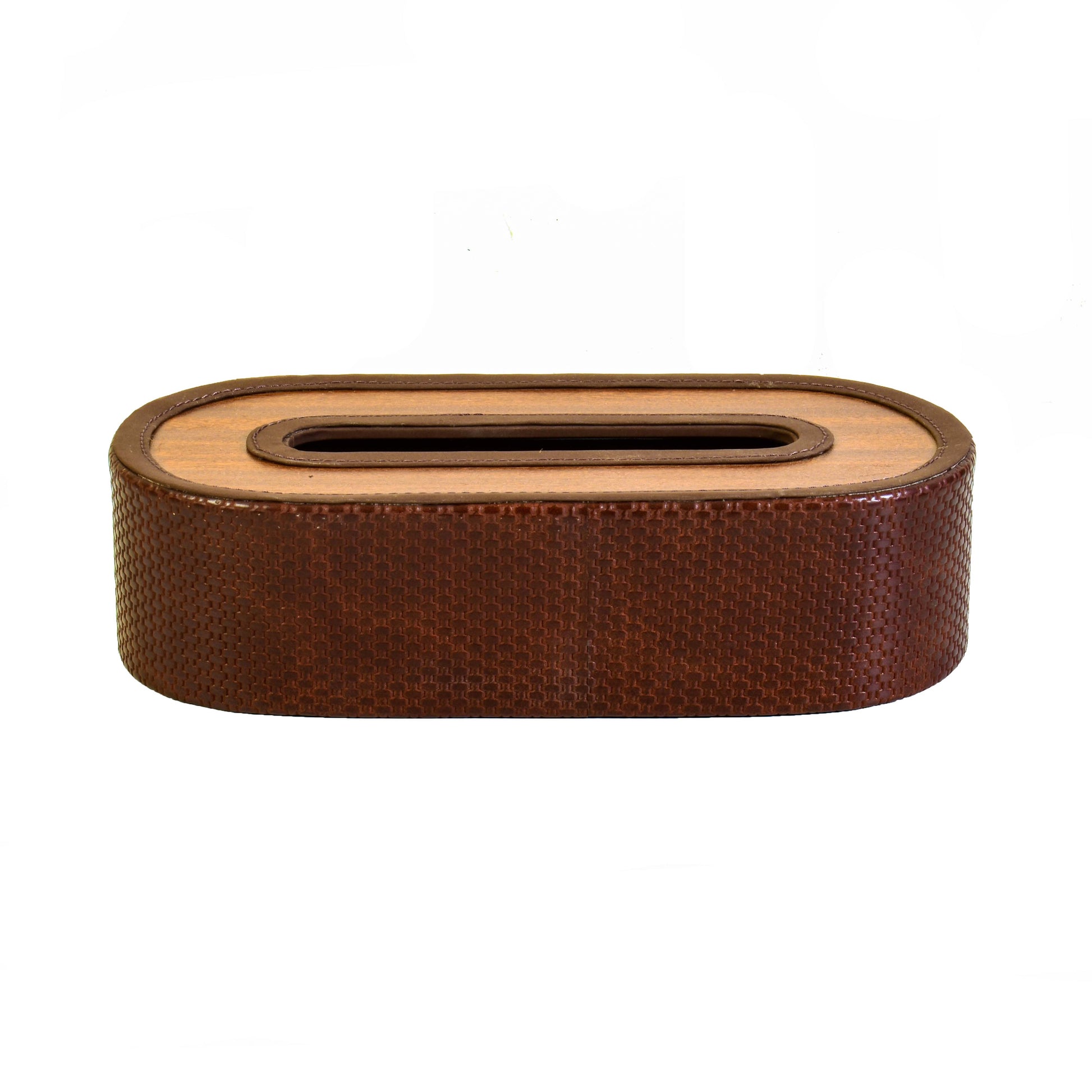 Leatherette Tissue Holder | Brown | Capsule Ichkan