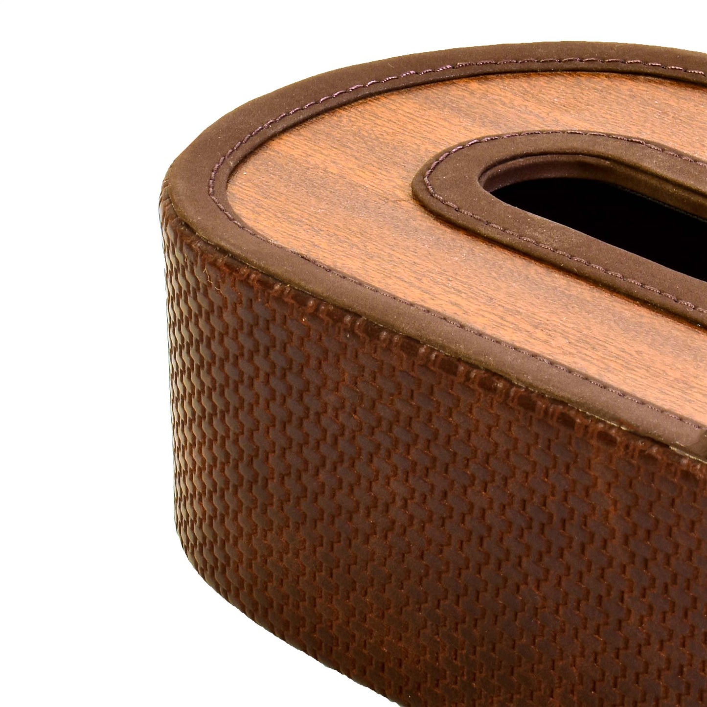 Leatherette Tissue Holder | Brown | Capsule Ichkan