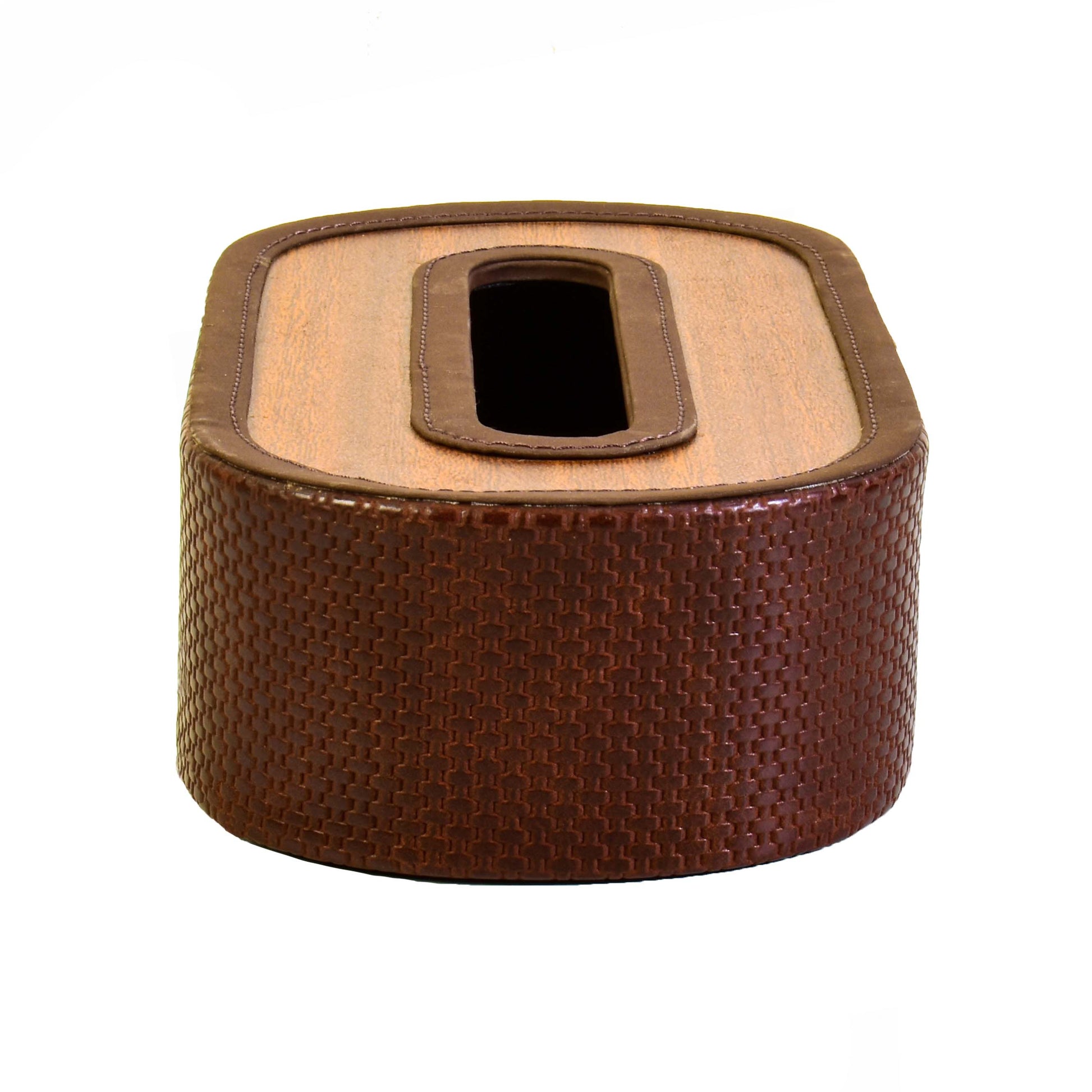 Leatherette Tissue Holder | Brown | Capsule Ichkan