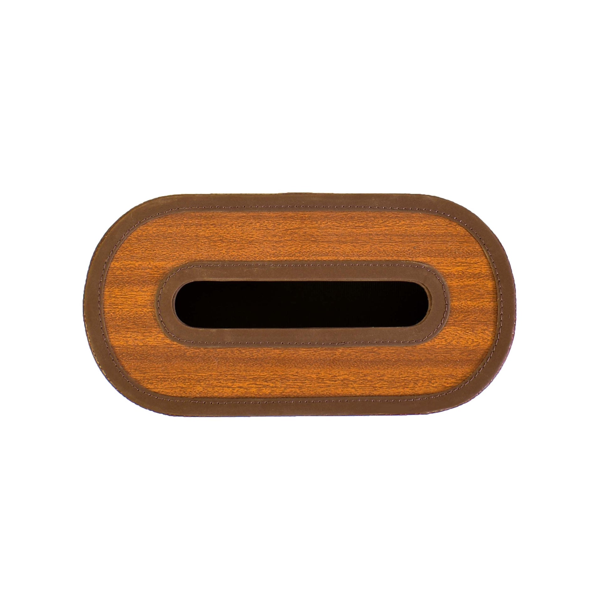 Leatherette Tissue Holder | Brown | Capsule Ichkan