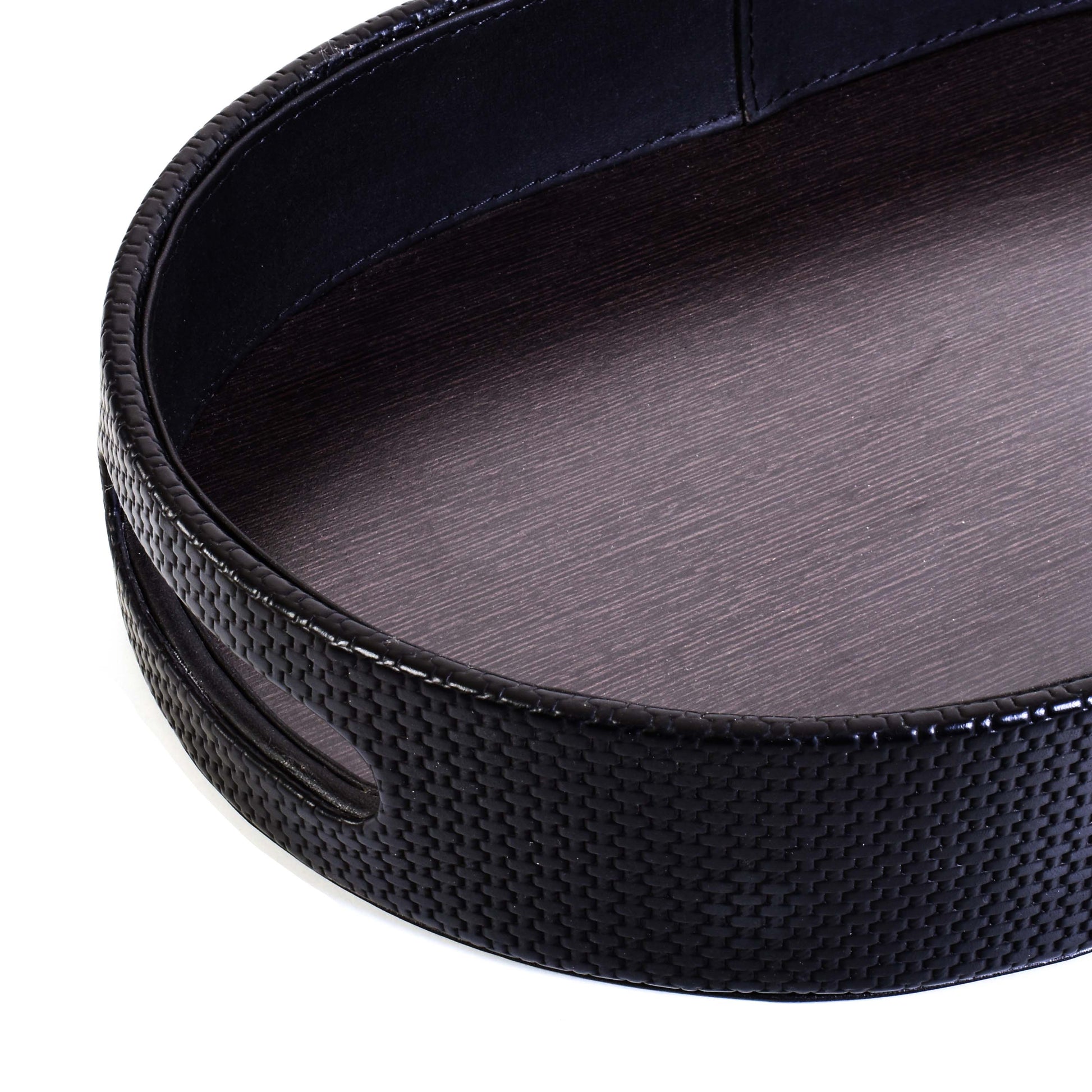 Leatherette Serving Tray Large | Black | Capsule Ichkan