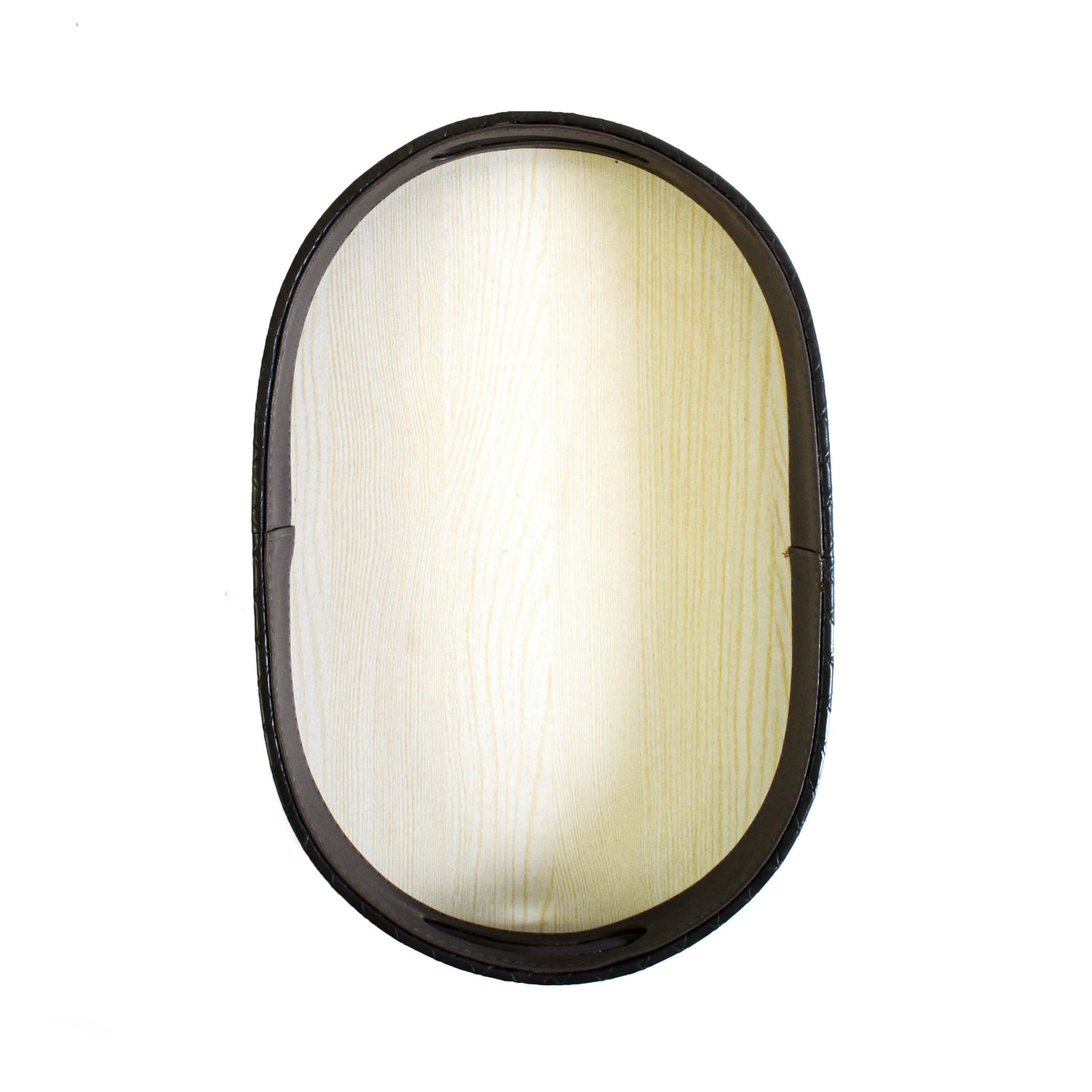 Leatherette Serving Tray Set of 2 | Grey | Capsule Ichkan