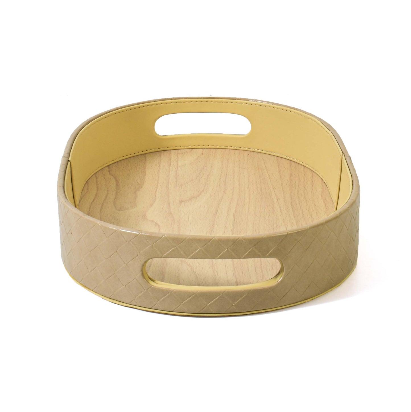 Leatherette Serving Tray Set of 2 | Ivory | Capsule Ichkan