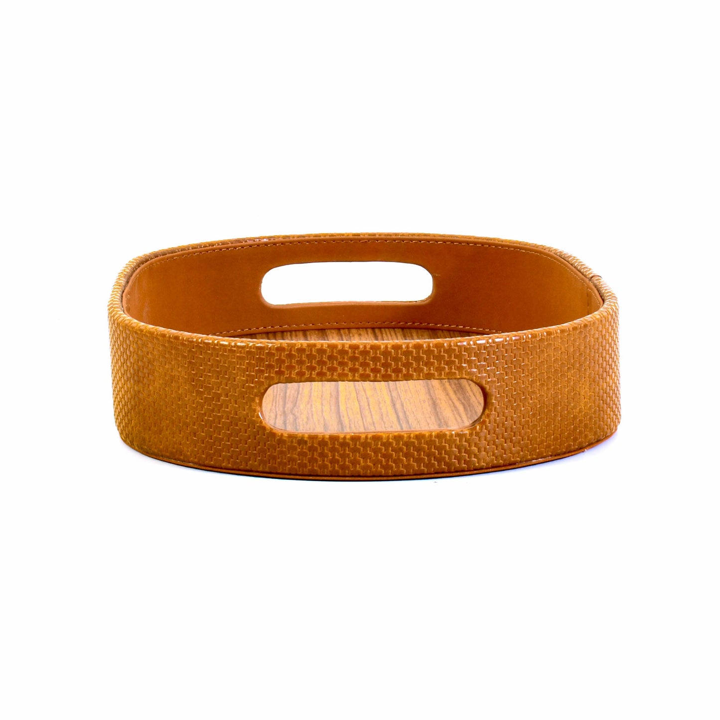 Leatherette Serving Tray Large | Tan | Capsule Ichkan