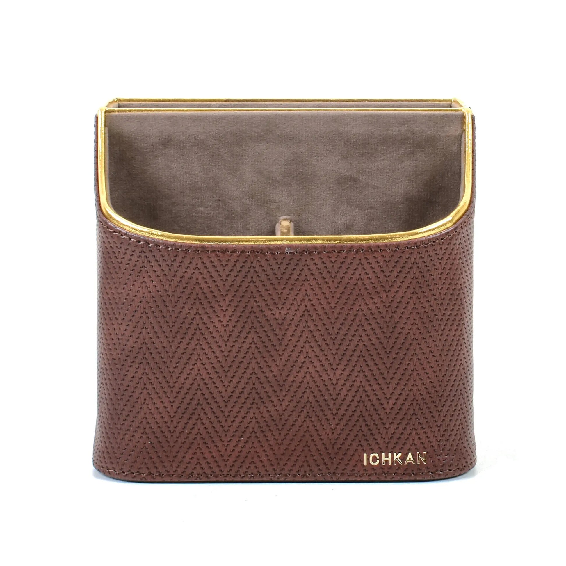 Leatherette Multi-Utility Rotating Holder Organiser | Brown | Hamilton Ichkan