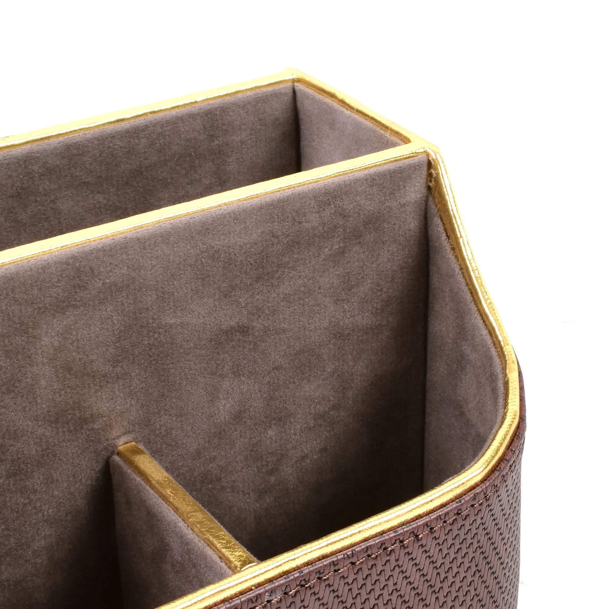 Leatherette Multi-Utility Rotating Holder Organiser | Brown | Hamilton Ichkan