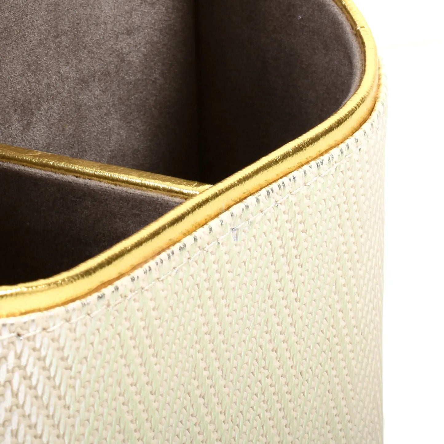 Leatherette Multi-Utility Rotating Holder Organiser | White Gold | Hamilton Ichkan