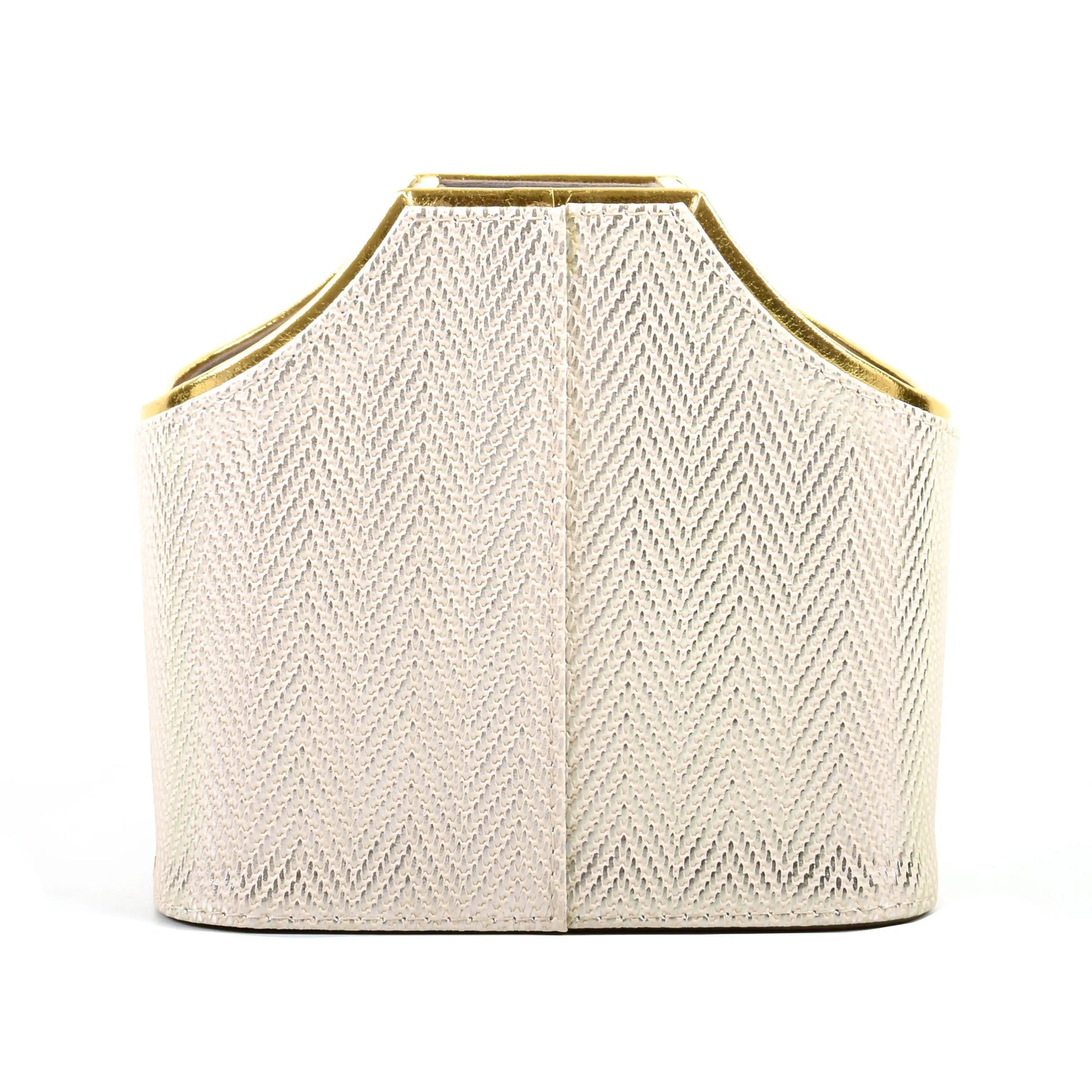 Leatherette Multi-Utility Rotating Holder Organiser | White Gold | Hamilton Ichkan