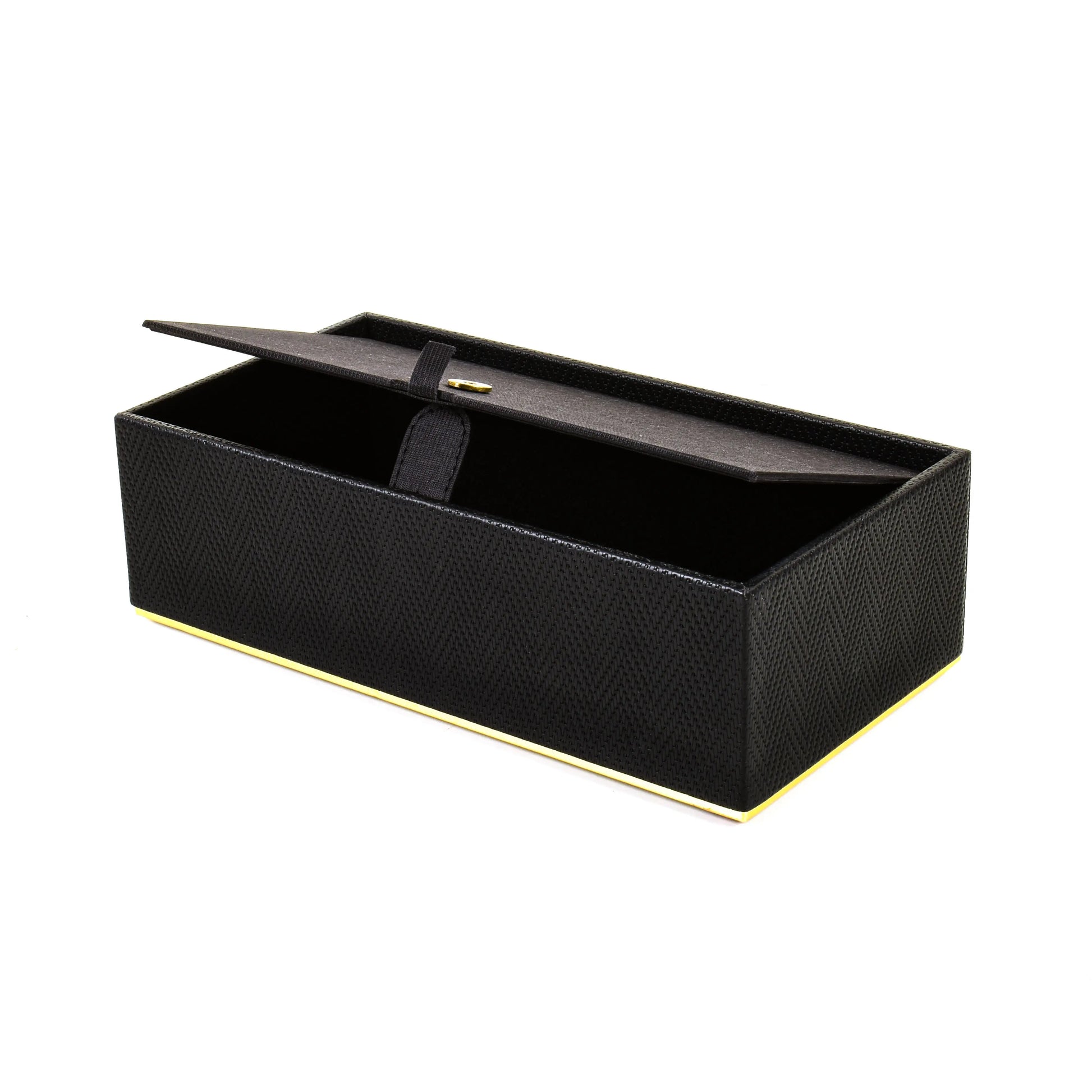 Leatherette Rectangle Tissue Box Holder | Black | Hamilton Ichkan