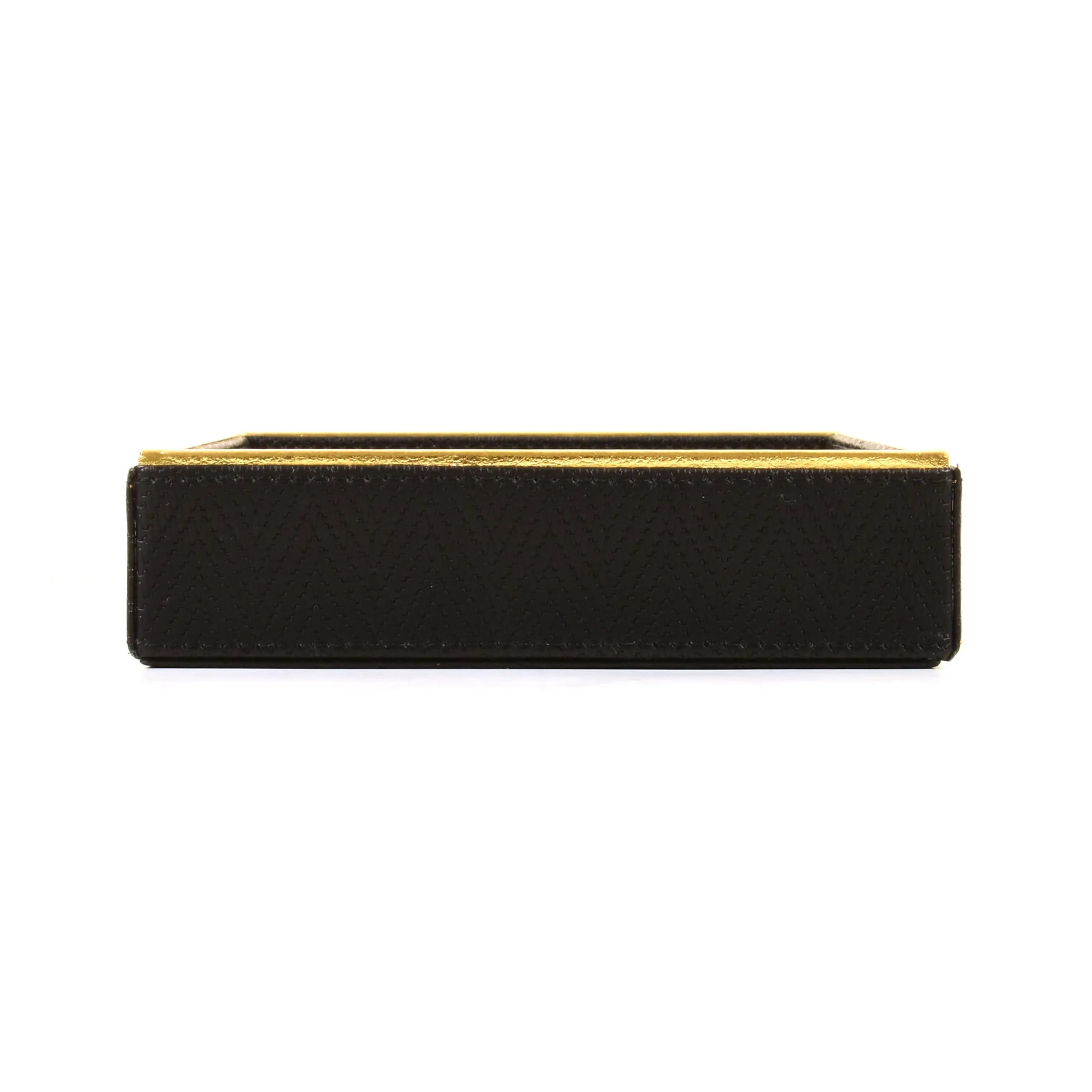 Leatherette Towel/Vanity Tray | Black | Hamilton Ichkan