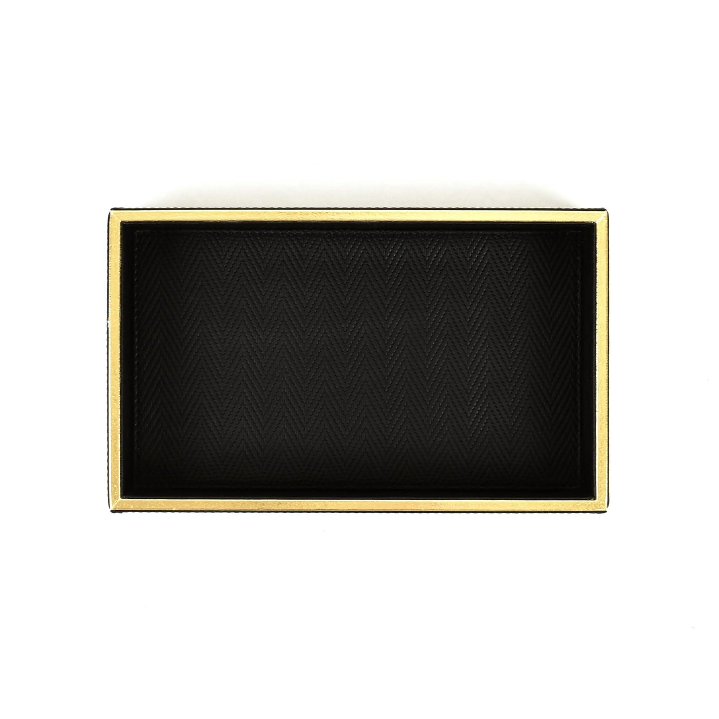 Leatherette Towel/Vanity Tray | Black | Hamilton Ichkan