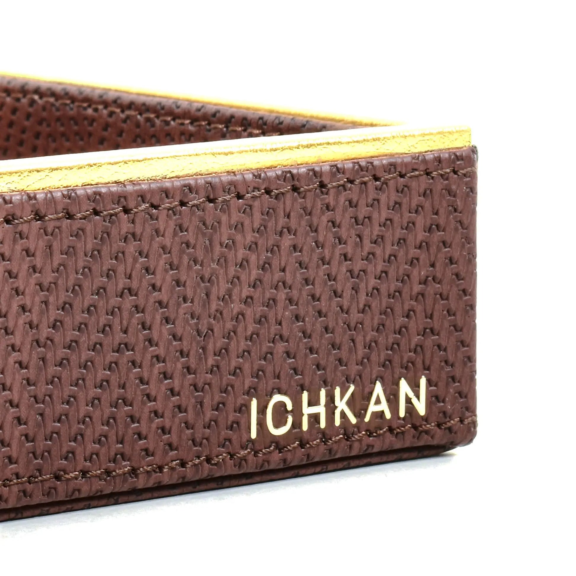 Leatherette Towel/Vanity Tray | Brown | Hamilton Ichkan