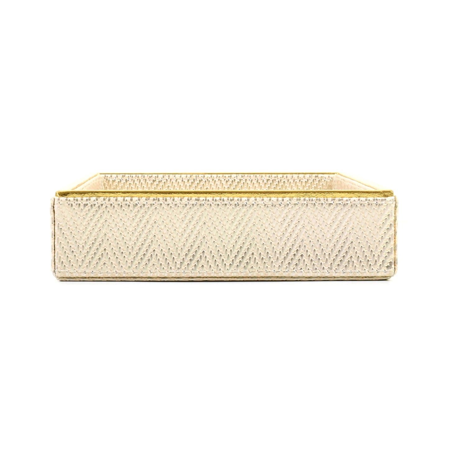 Leatherette Towel/Vanity Tray | White Gold | Hamilton Ichkan