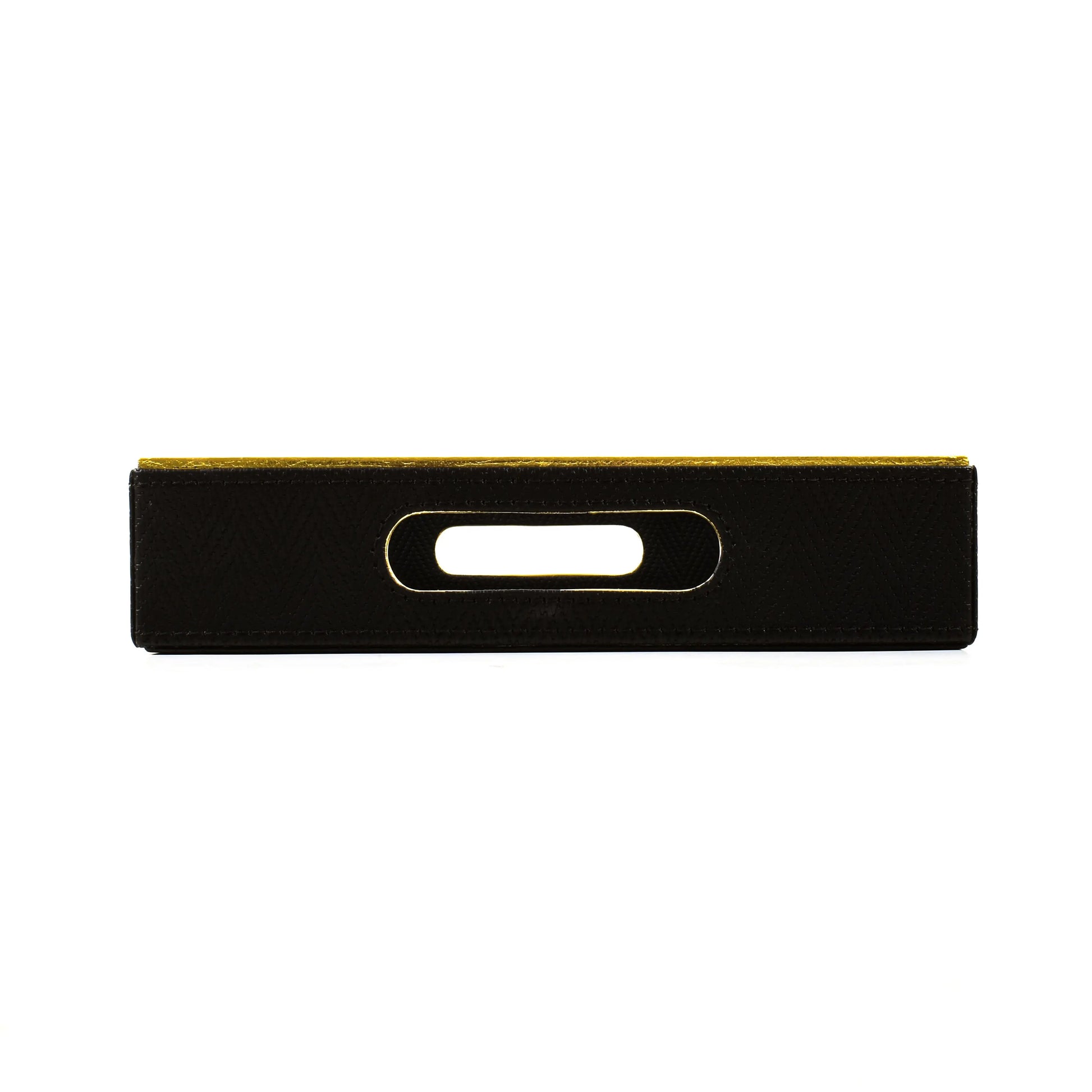 Leatherette Rectangle Serving Tray Set of 2 | Black | Hamilton Ichkan