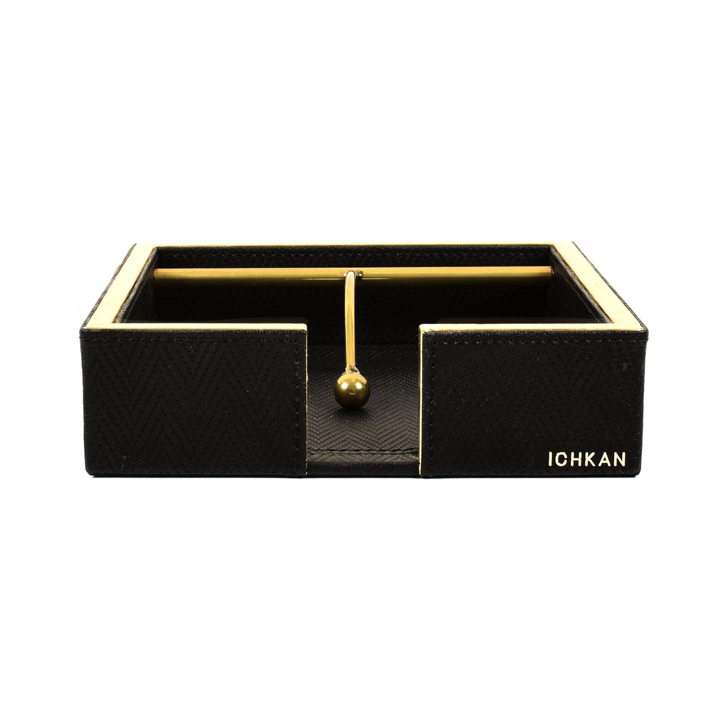 Leatherette Weight Tissue Holder | Black | Hamilton Ichkan