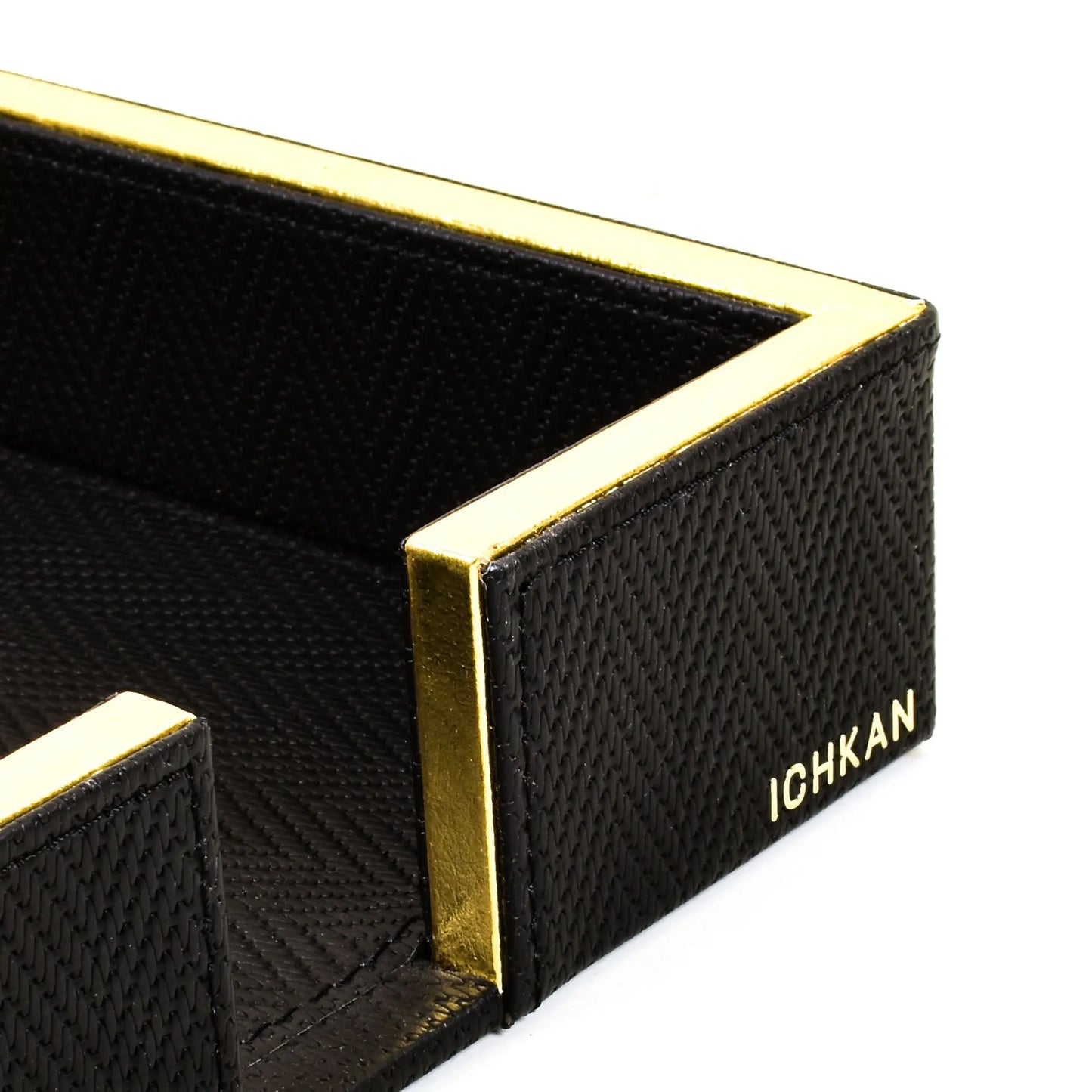 Leatherette Weight Tissue Holder | Black | Hamilton Ichkan
