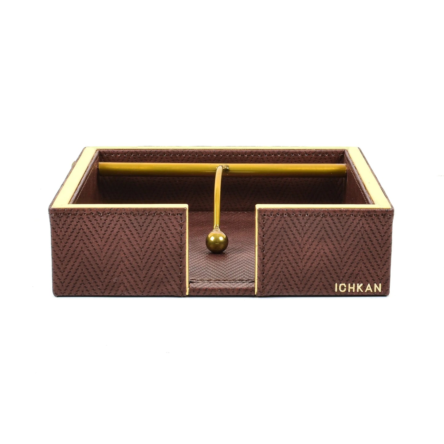 Leatherette Weight Tissue Holder | Brown | Hamilton Ichkan