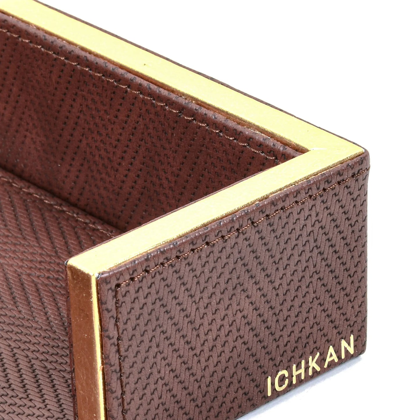 Leatherette Weight Tissue Holder | Brown | Hamilton Ichkan