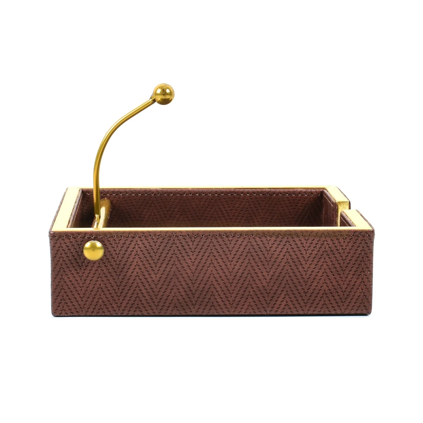 Leatherette Weight Tissue Holder | Brown | Hamilton Ichkan