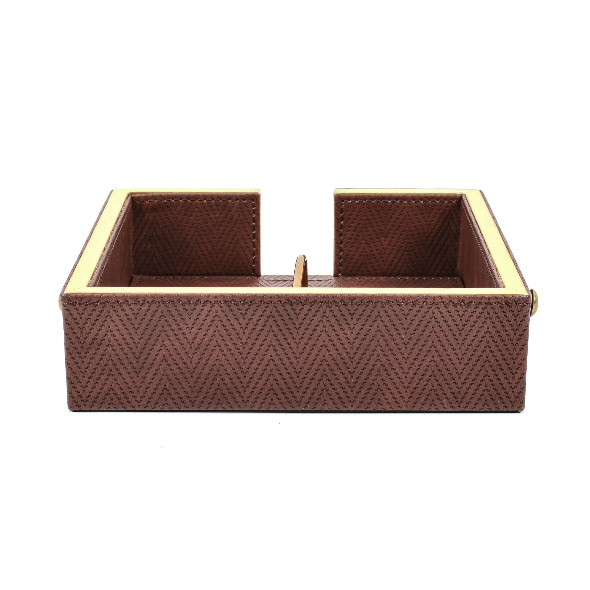 Leatherette Weight Tissue Holder | Brown | Hamilton Ichkan