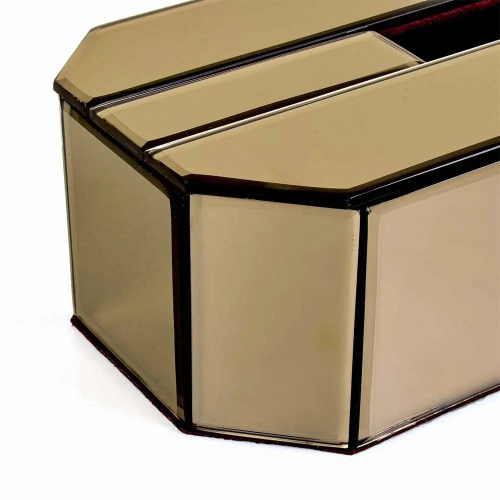 Mirror Tissue Box Holder | Brown | O'gon ICHKAN