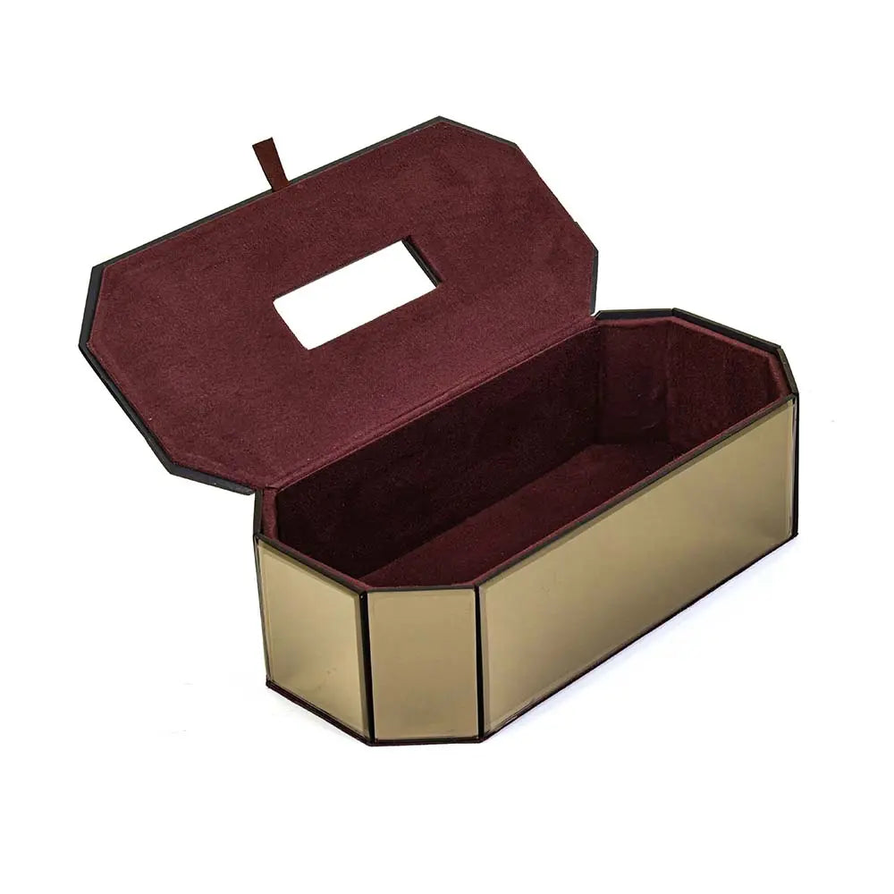 Mirror Tissue Box Holder | Brown | O'gon ICHKAN