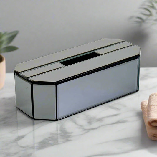 Mirror Tissue Box Holder | Smokey Black | O'gon ICHKAN
