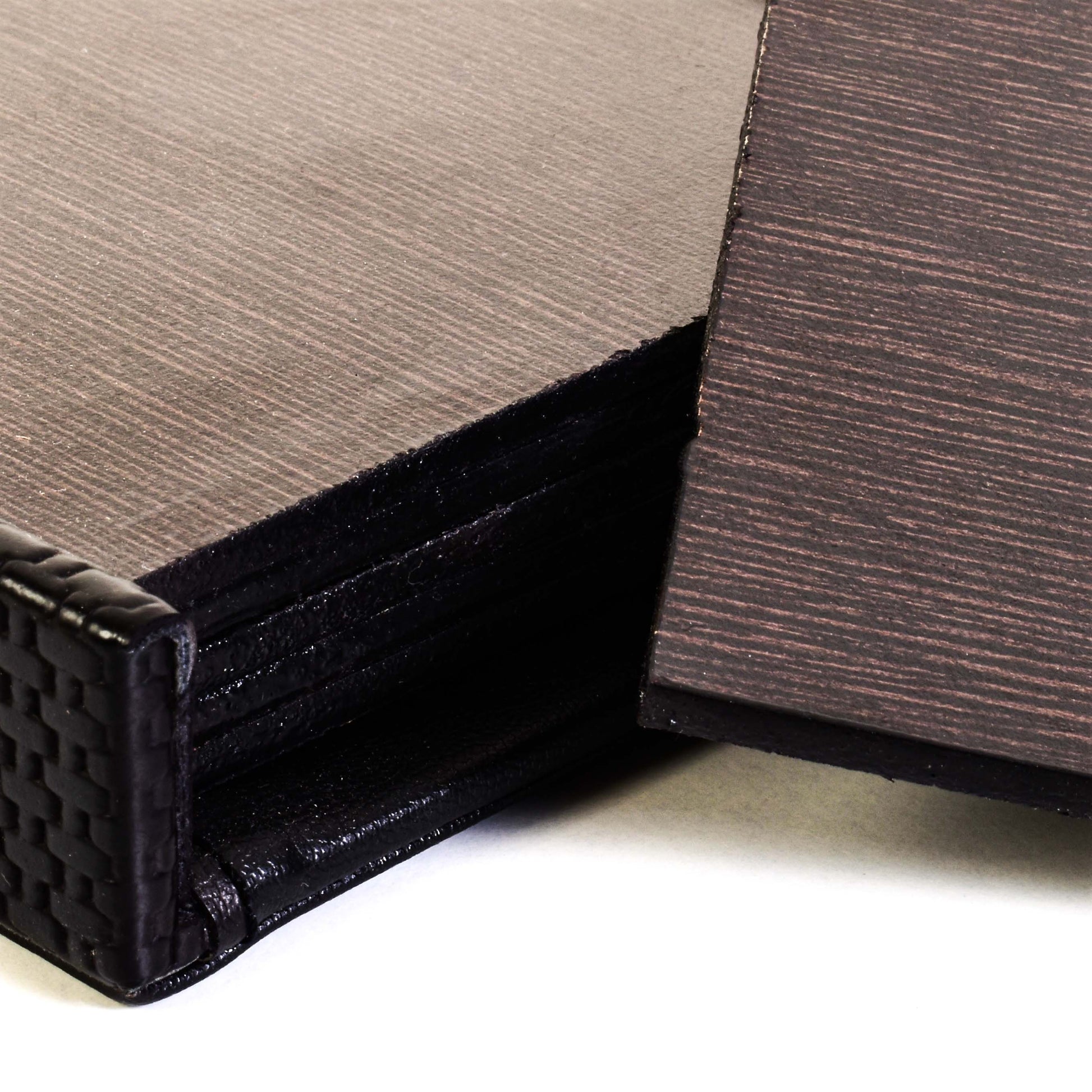 Leatherette Square Coasters Set of 6 | Black | Rubix Ichkan