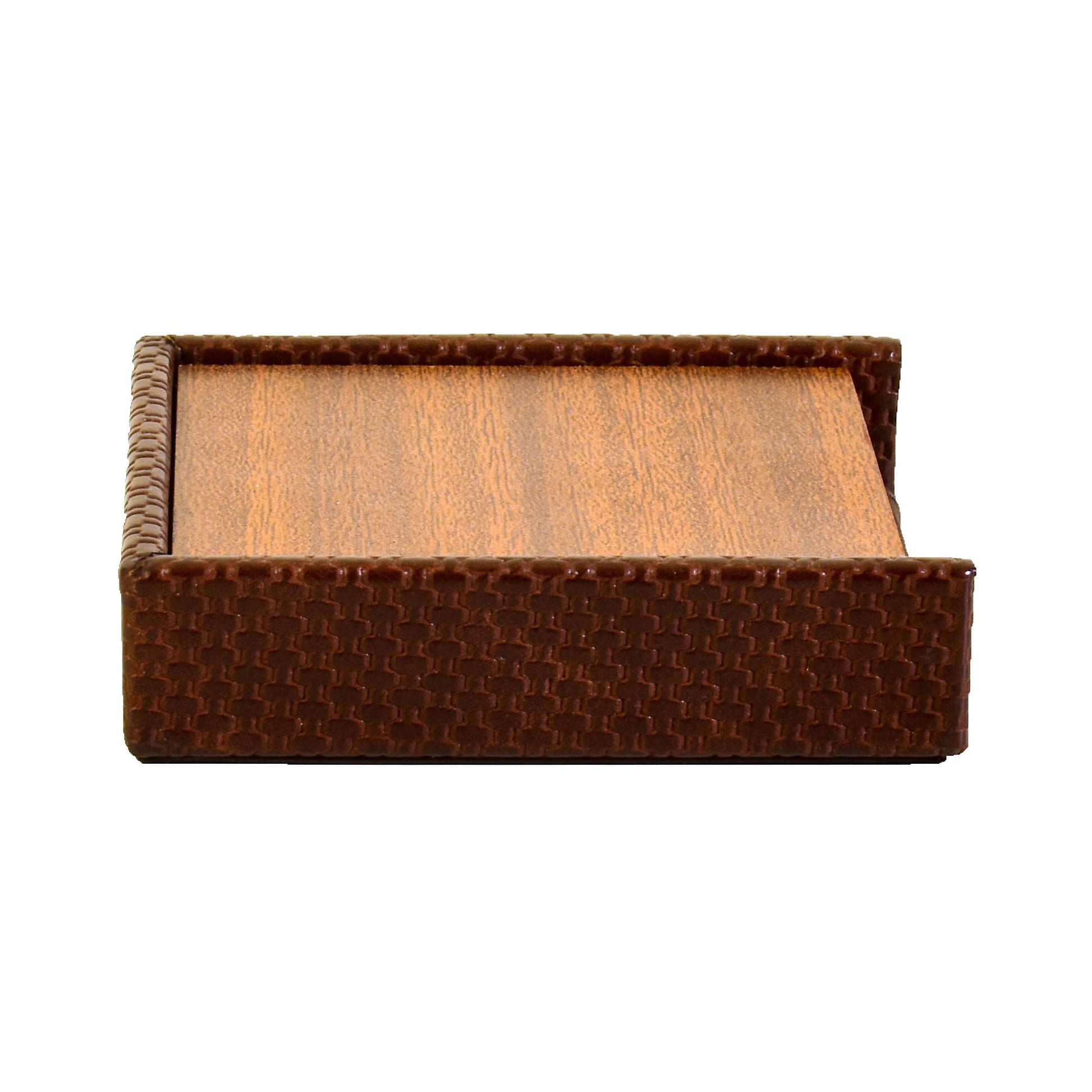 Leatherette Square Coasters Set of 6 | Brown | Rubix Ichkan