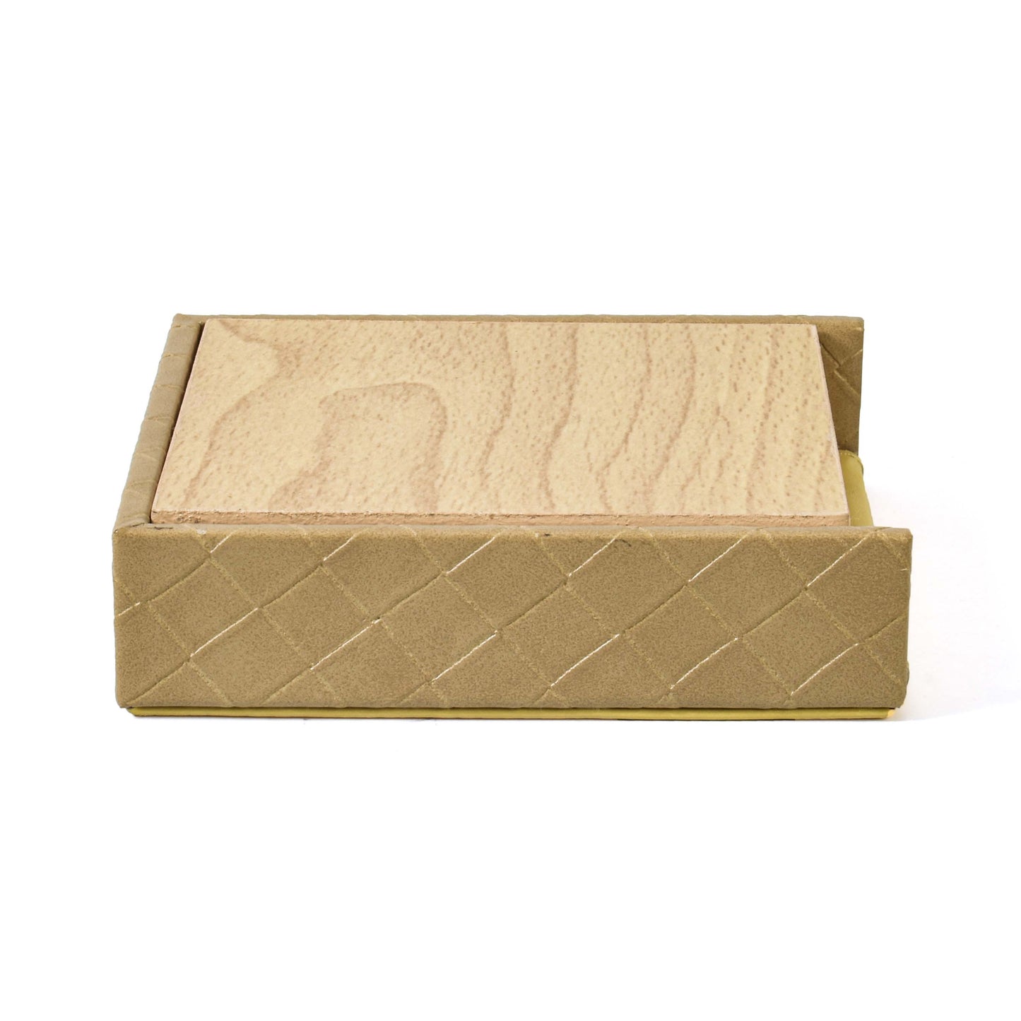 Leatherette Square Coasters Set of 6 | Ivory | Rubix Ichkan