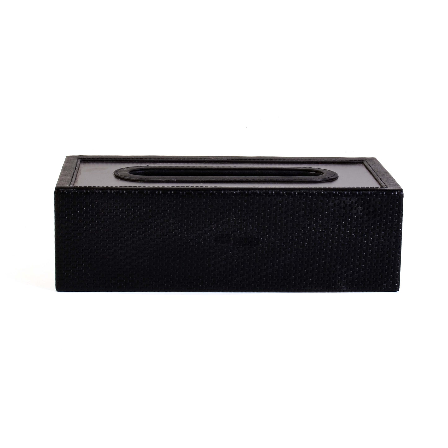 Leatherette Rectangle Tissue Box Holder | Black | Rubix Ichkan
