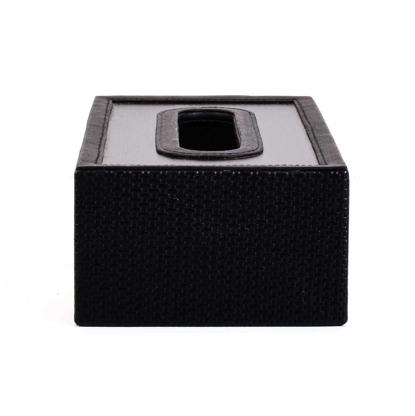 Leatherette Rectangle Tissue Box Holder | Black | Rubix Ichkan