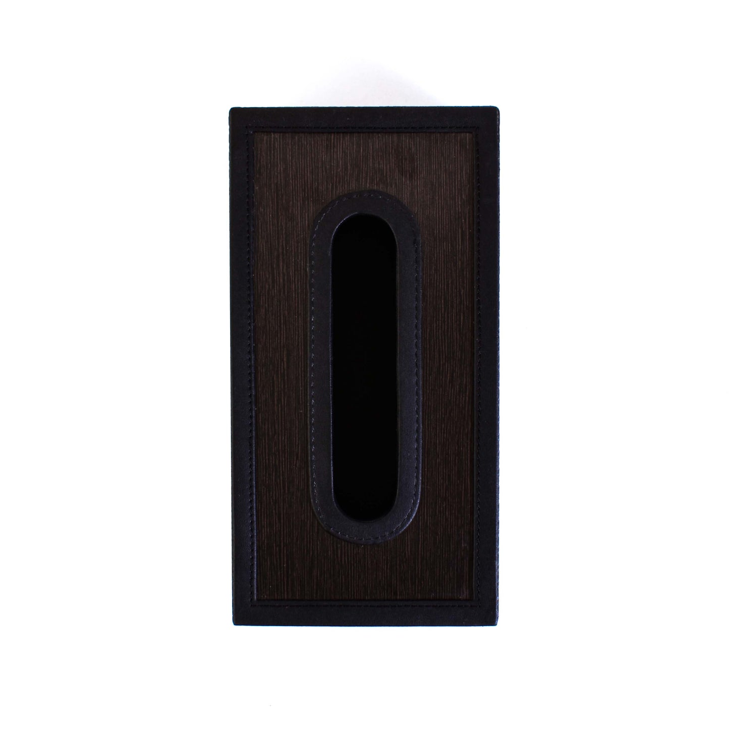 Leatherette Rectangle Tissue Box Holder | Black | Rubix Ichkan
