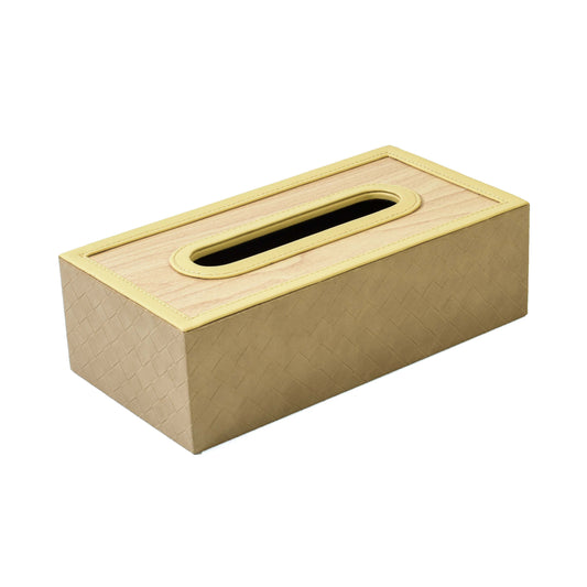 Leatherette Rectangle Tissue Box Holder | Ivory | Rubix Ichkan