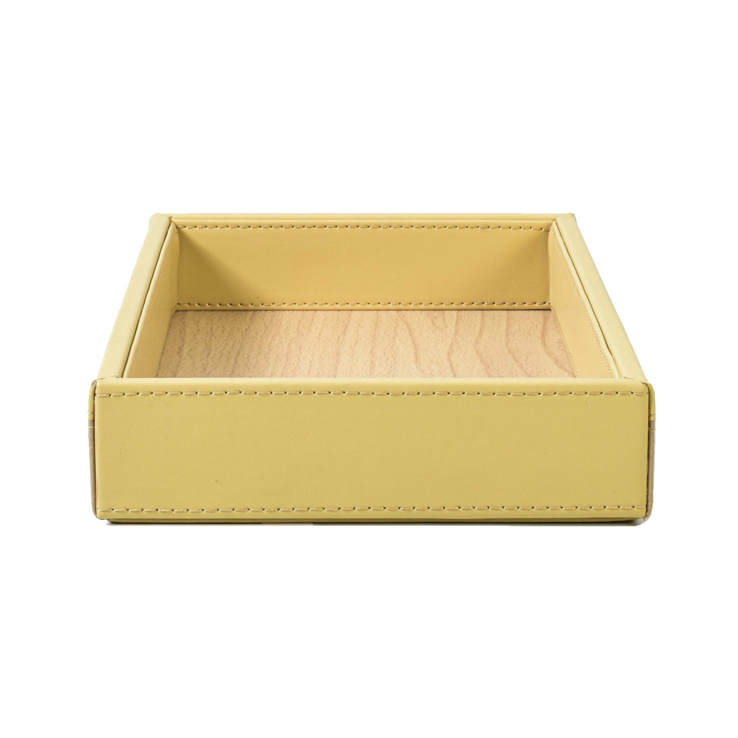 Leatherette Towel/Vanity Tray | Ivory | Rubix Ichkan