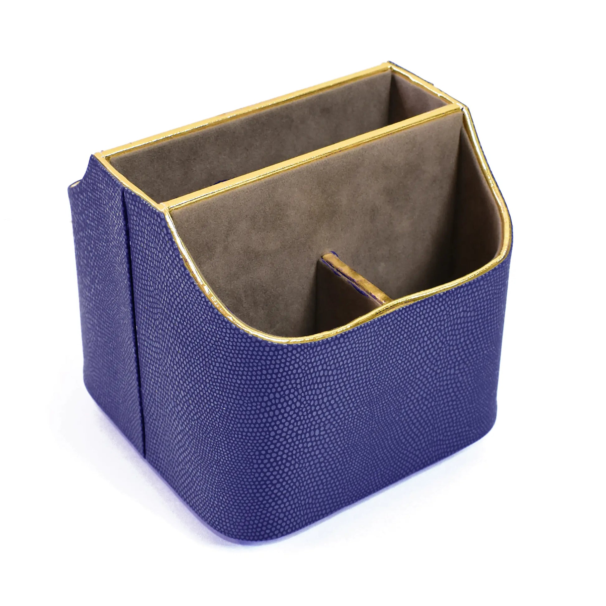 Leatherette Multi-Utility Rotating Holder Organiser | Blue | Serpentine Ichkan
