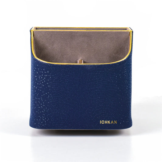 Leatherette Multi-Utility Rotating Holder Organiser | Blue | Serpentine Ichkan