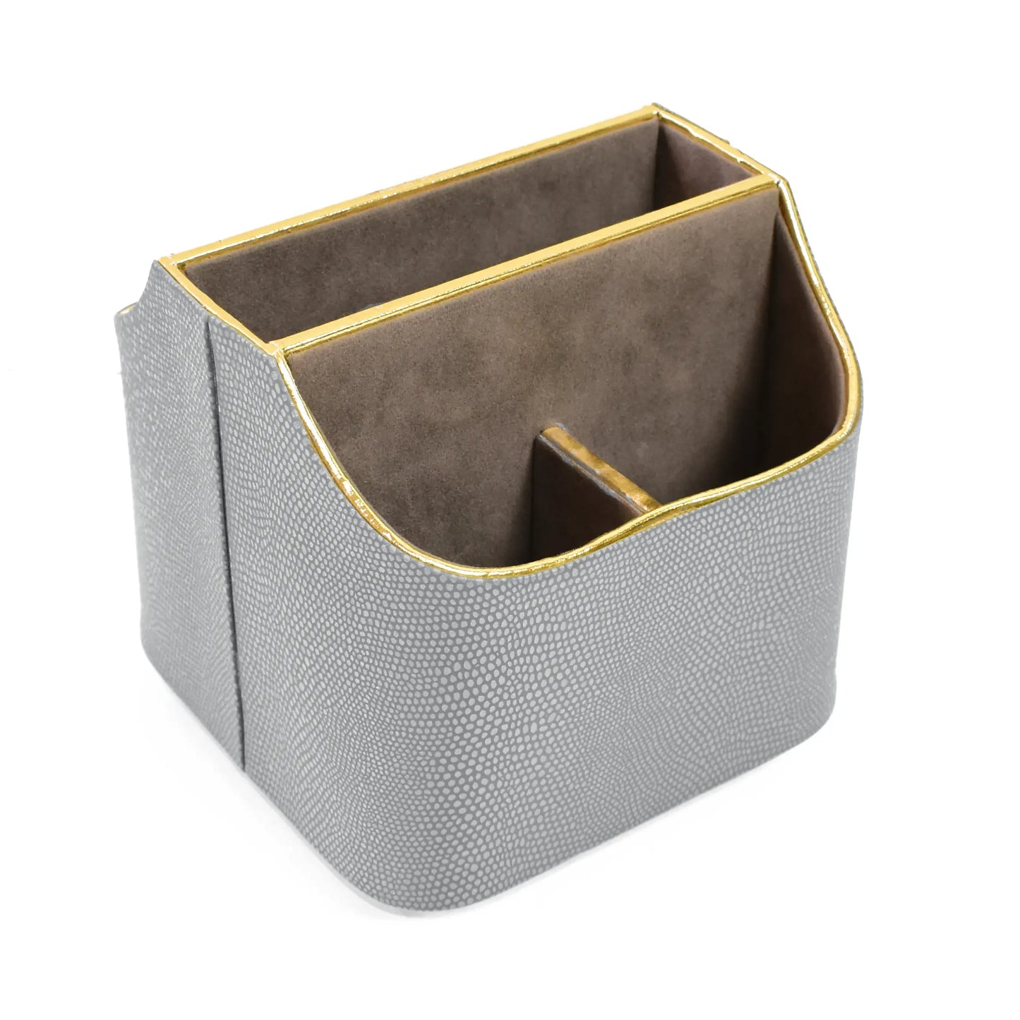 Leatherette Multi-Utility Rotating Holder Organiser | Grey | Serpentine Ichkan