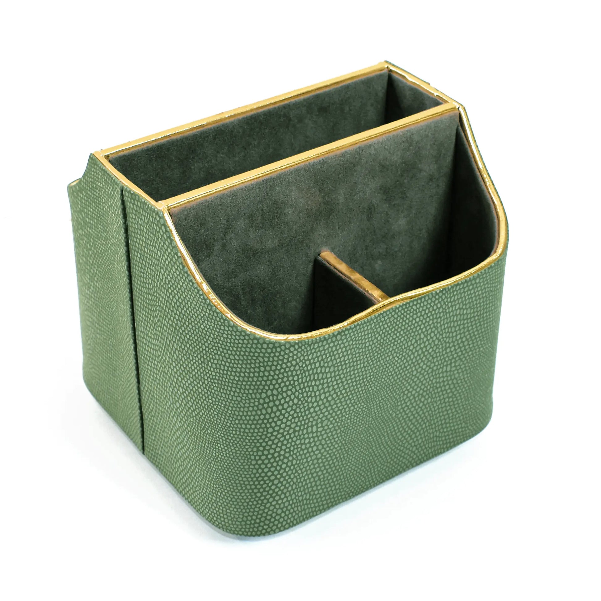 Leatherette Multi-Utility Rotating Holder Organiser | Olive Green | Serpentine Ichkan